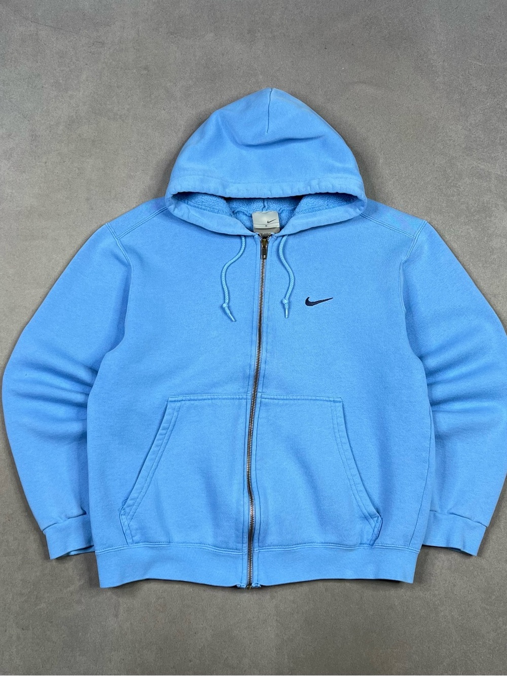Nike Sky Blue Full-Zip Hoodie with Black Swoosh